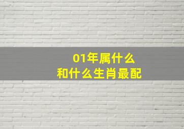 01年属什么和什么生肖最配