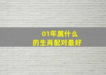 01年属什么的生肖配对最好