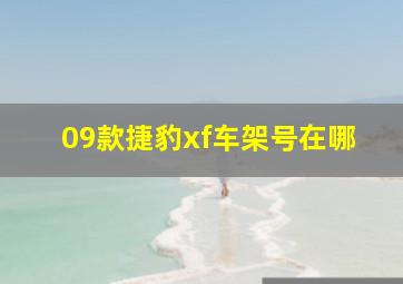 09款捷豹xf车架号在哪