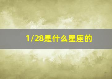 1/28是什么星座的