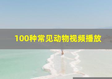 100种常见动物视频播放