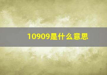 10909是什么意思