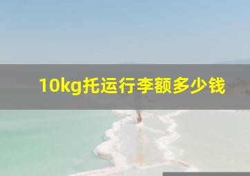 10kg托运行李额多少钱