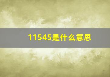 11545是什么意思