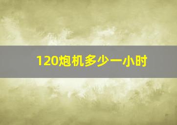 120炮机多少一小时