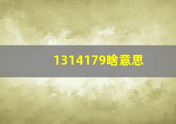 1314179啥意思