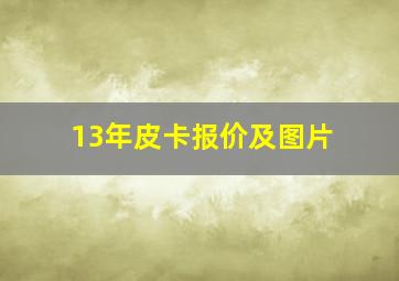 13年皮卡报价及图片