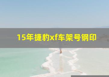 15年捷豹xf车架号钢印