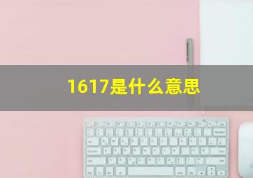 1617是什么意思