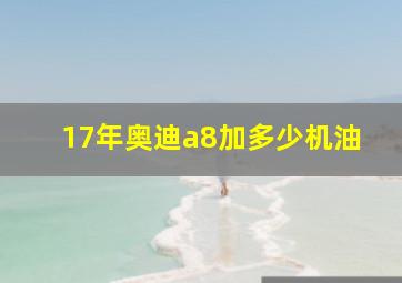 17年奥迪a8加多少机油