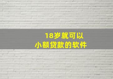 18岁就可以小额贷款的软件