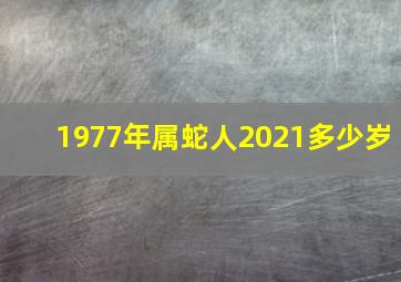 1977年属蛇人2021多少岁