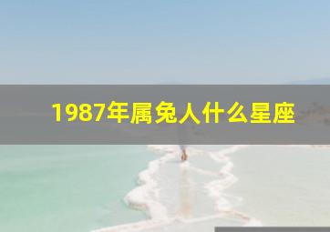 1987年属兔人什么星座