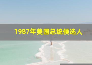 1987年美国总统候选人