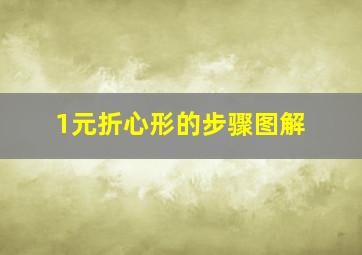 1元折心形的步骤图解