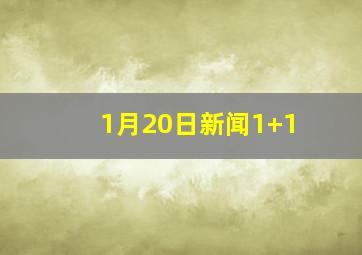 1月20日新闻1+1