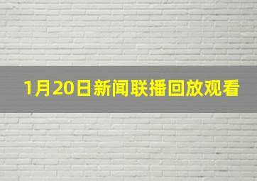 1月20日新闻联播回放观看