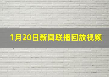 1月20日新闻联播回放视频