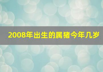 2008年出生的属猪今年几岁