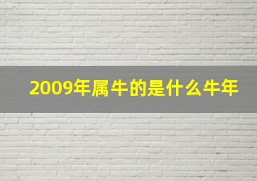 2009年属牛的是什么牛年