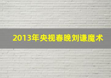 2013年央视春晚刘谦魔术