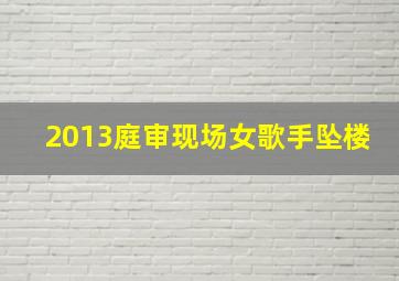 2013庭审现场女歌手坠楼