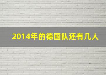 2014年的德国队还有几人