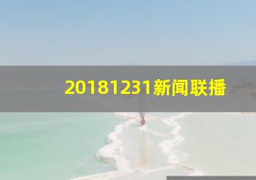 20181231新闻联播