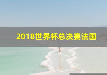 2018世界杯总决赛法国