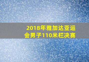 2018年雅加达亚运会男子110米栏决赛