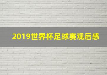 2019世界杯足球赛观后感