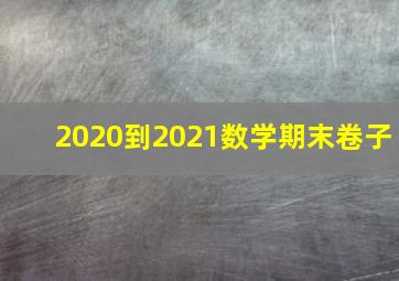 2020到2021数学期末卷子