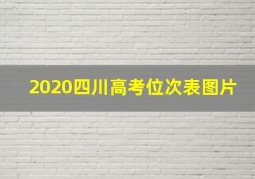 2020四川高考位次表图片