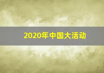 2020年中国大活动