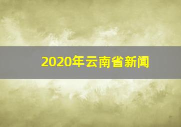 2020年云南省新闻