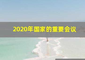 2020年国家的重要会议