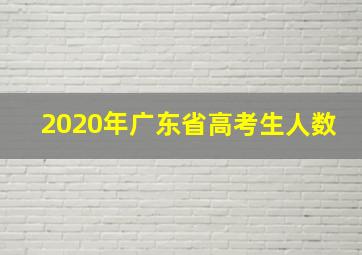 2020年广东省高考生人数