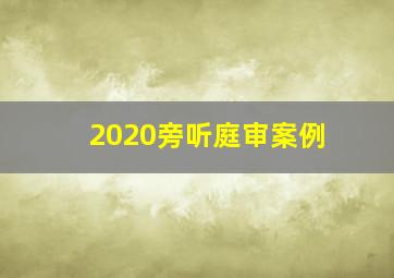 2020旁听庭审案例