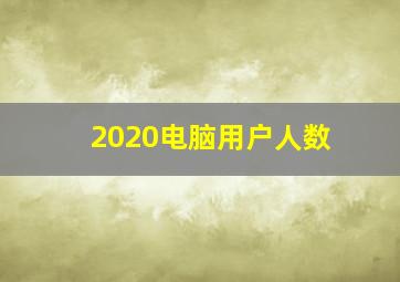 2020电脑用户人数