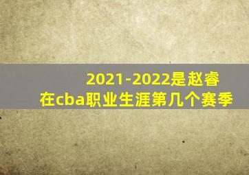 2021-2022是赵睿在cba职业生涯第几个赛季