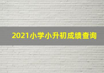 2021小学小升初成绩查询