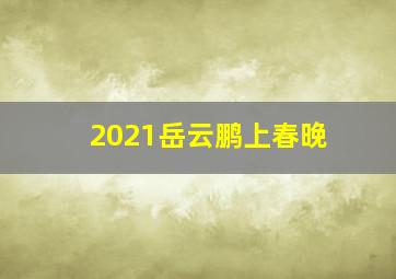 2021岳云鹏上春晚