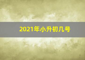 2021年小升初几号