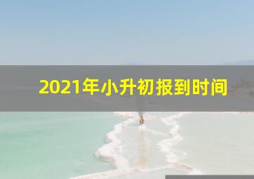 2021年小升初报到时间