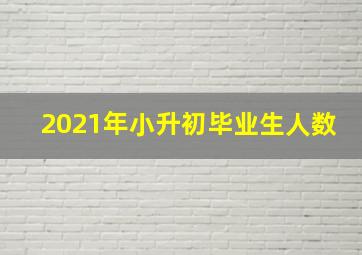 2021年小升初毕业生人数