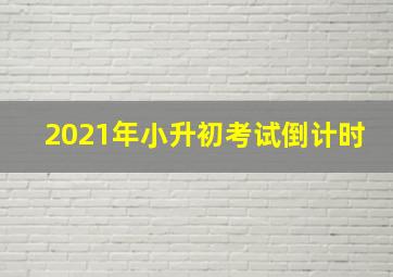 2021年小升初考试倒计时