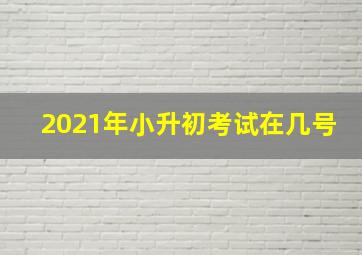 2021年小升初考试在几号