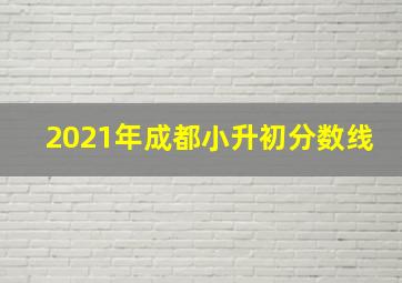 2021年成都小升初分数线