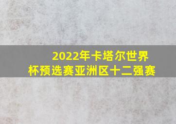 2022年卡塔尔世界杯预选赛亚洲区十二强赛