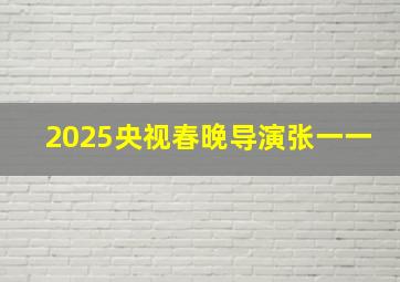 2025央视春晚导演张一一